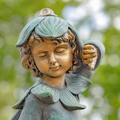 Fairy Garden Statue with Basket Planter