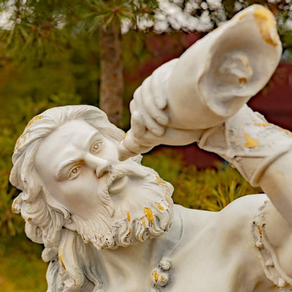 Merman Garden Statue Blowing in Conch Shell