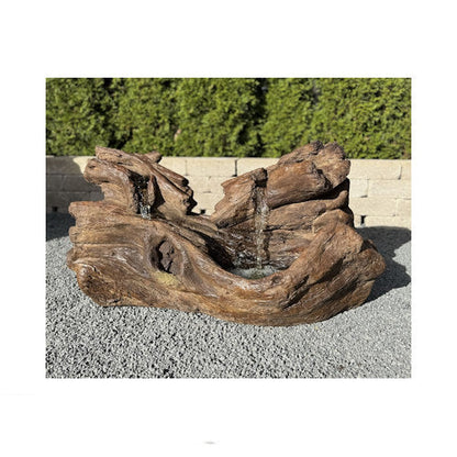 Fallen Logs Driftwood Garden Fountain with Light