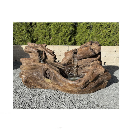 Fallen Logs Driftwood Garden Fountain with Light