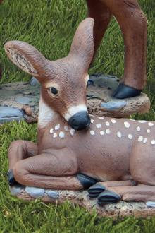 Resting Fawb Deer Sculpture – Cast Stone Garden Statue