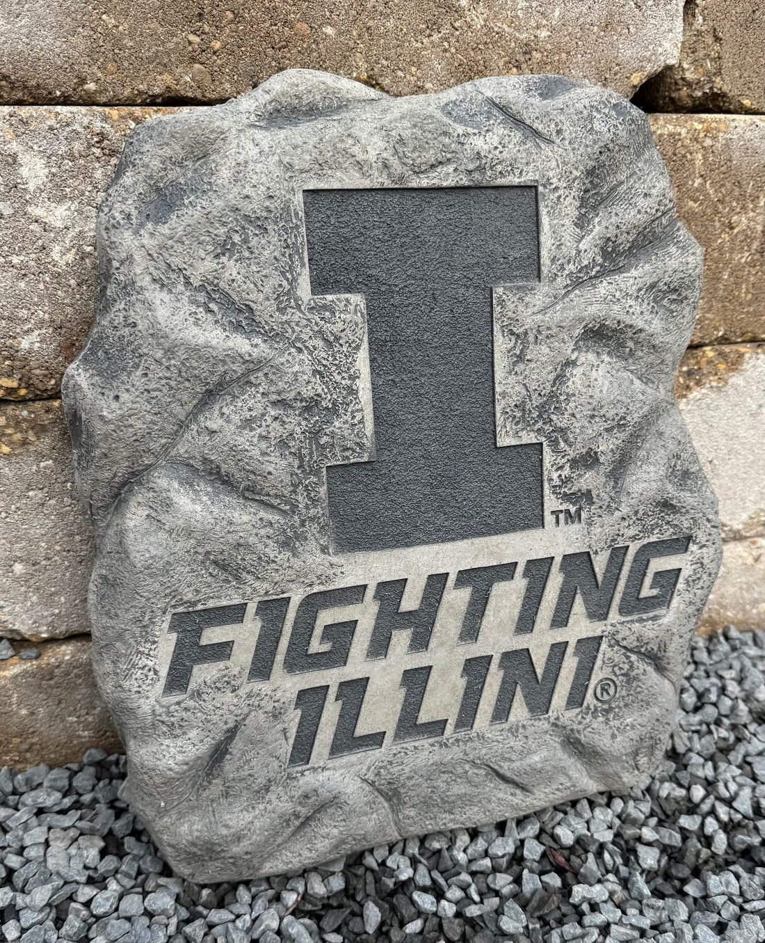 University of Illinois Fighting Illini stepping stone 11 inches square