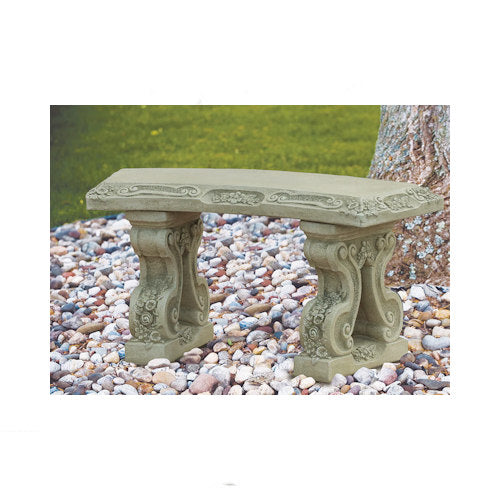 Floral Curved Bench 39" Long