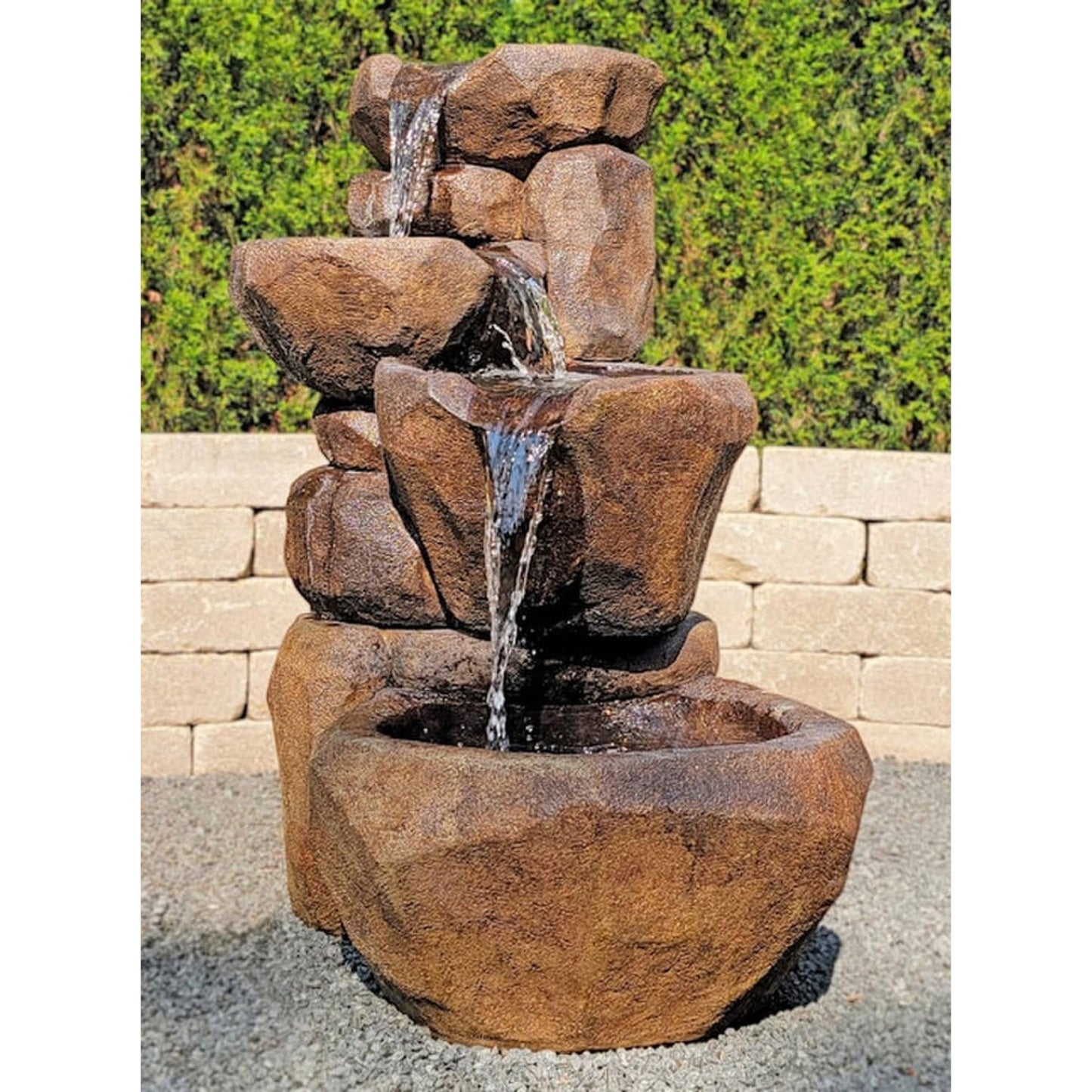 Flowing Canyon Fountain Cast Stone