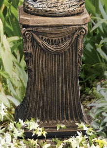 fluted pedestal base for the Spring Season woman garden sculpture