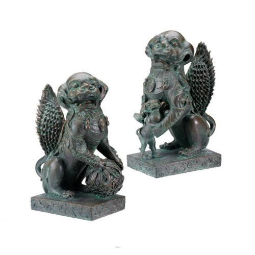 Foo Dogs Lions Statues by Frank Lloyd Wright Replicas