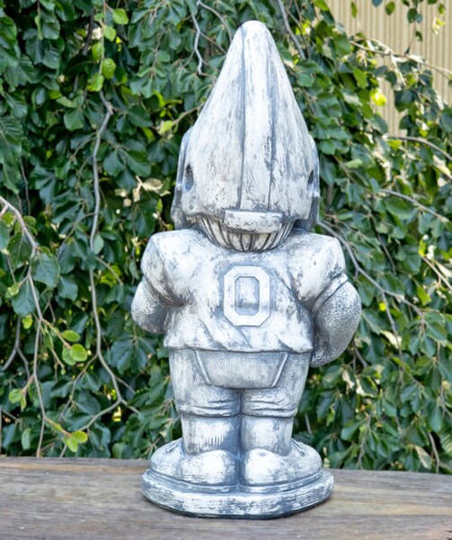 Football Garden Gnome Statue back view of player