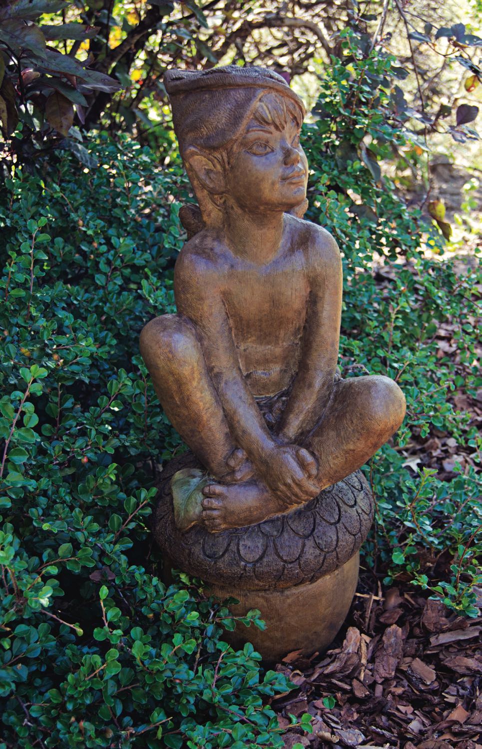 Forest Acorn Boy Garden Statue Woodland Child