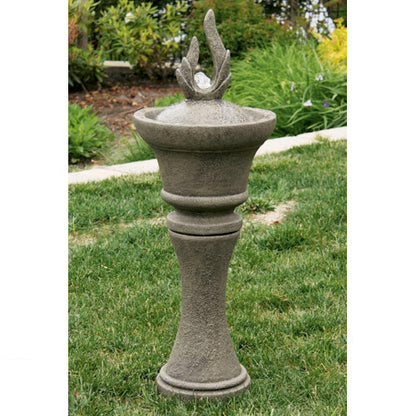 petal point contemporary fountain reminiscent modern period light