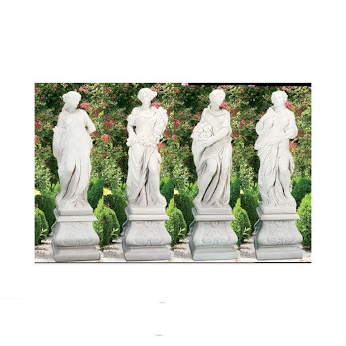 Four Seasons Goddess Life-Size Women Cement Statues Garden Sculptures