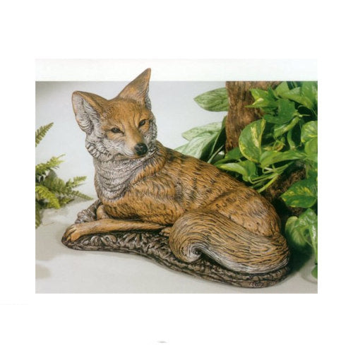 Fox Cement Garden Sculpture Laying Down stone realistic coloring
