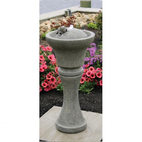 Fountain Frog with Light garden sculptural Cement Made in the USA