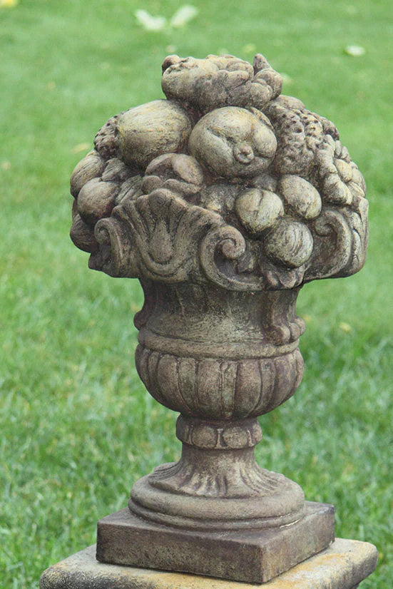 Closeup of Fruit Topiary finial garden sculpture