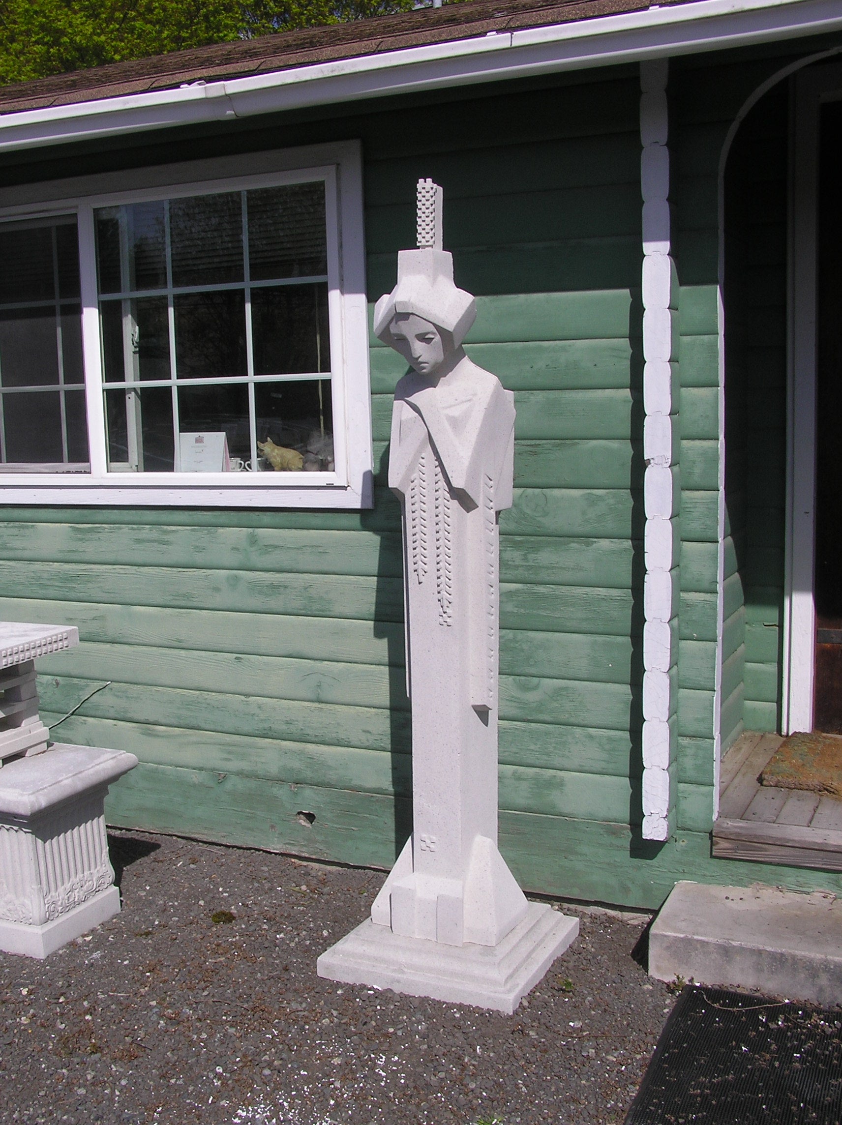 Garden Sprite With Comb Estate Statue by Frank Lloyd Wright