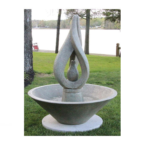 Garden Glow Fountain Contemporary Modern Art Sculptural Spouting Unique Flame
