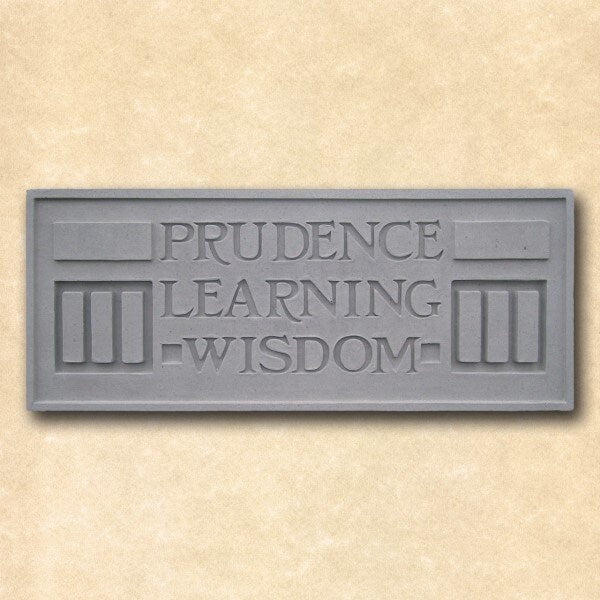 Stone Garden Plaque Prudence Learning Wisdom Frank Lloyd Wright
