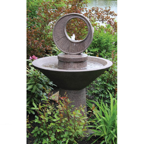 Garden Sunburst Fountain with Light