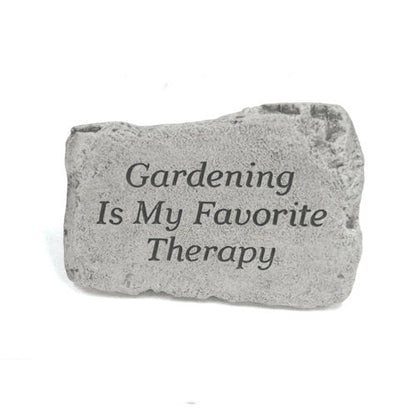 Gardening Is My Favorite Therapy Garden Stone