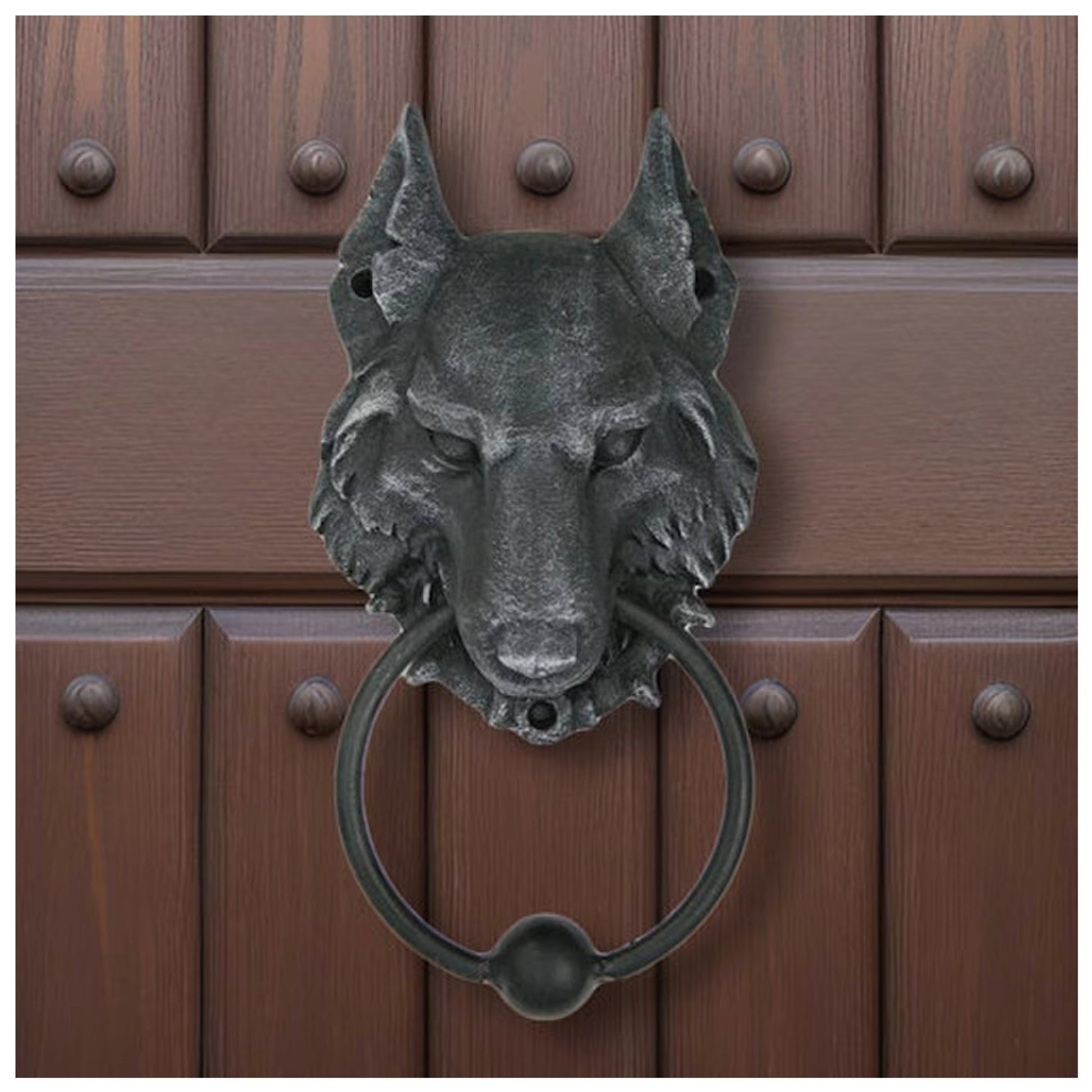 Gargoyle Wolf Door Knocker Sculpture