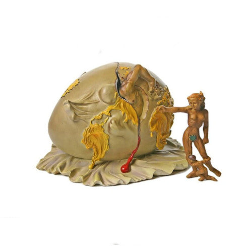 Figurines Geopolitical Child Watches Birth New Human by Salvador Dali