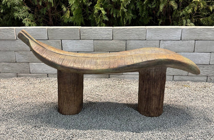 Giant Leaf Bench has ample seating art in your garden landscape