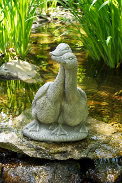 Goose & Gander  Garden Statue Pair of Geese Couple