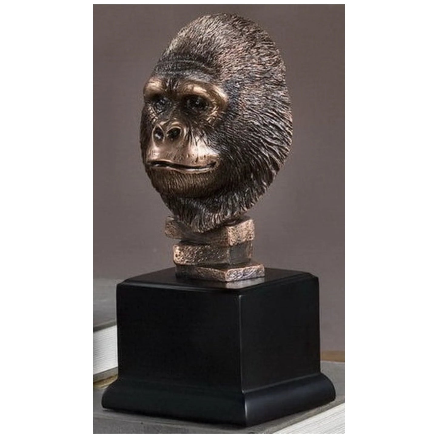 Gorilla Head Sculptural Bust