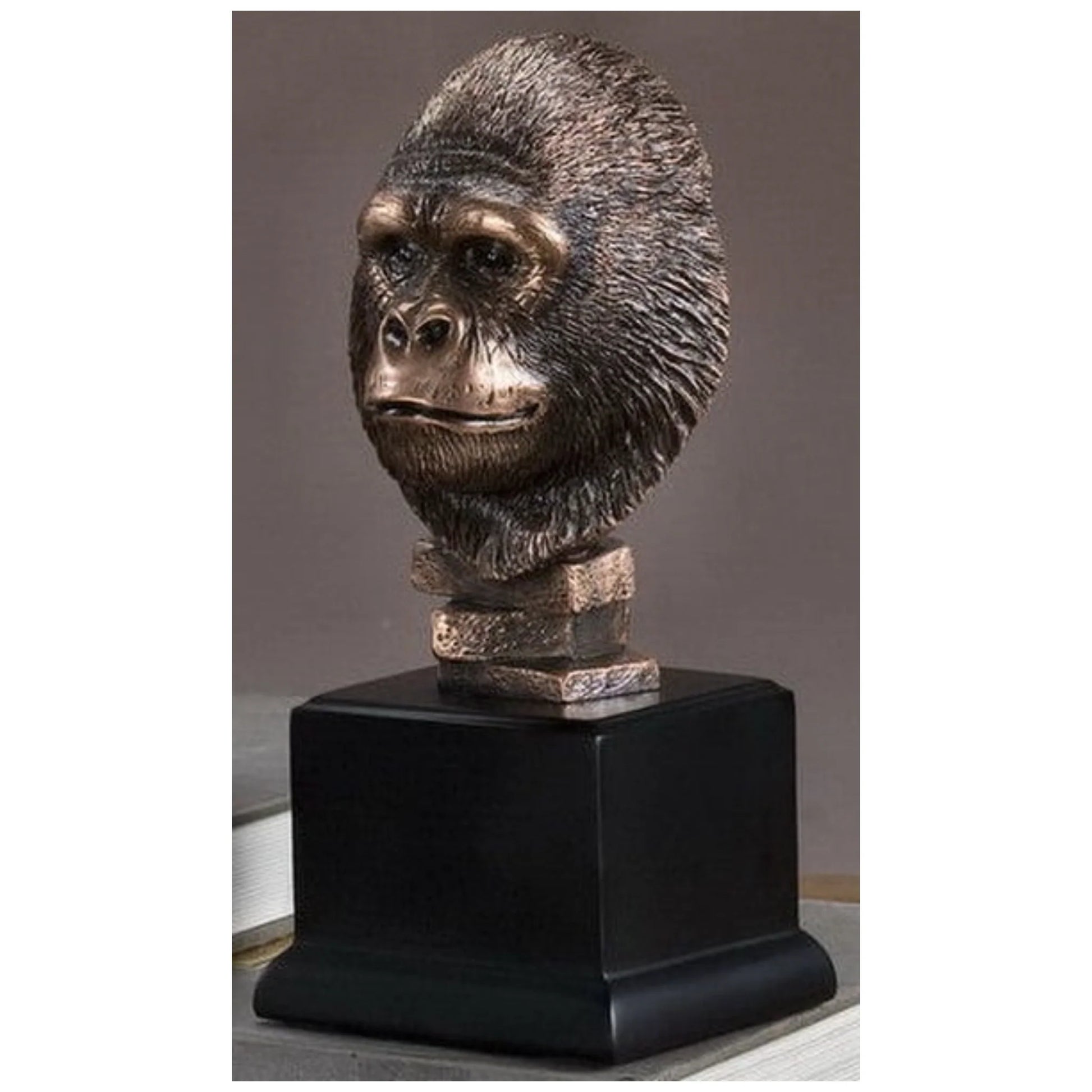 Gorilla Head Sculptural Bust