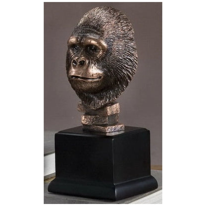 Gorilla Head Sculptural Bust