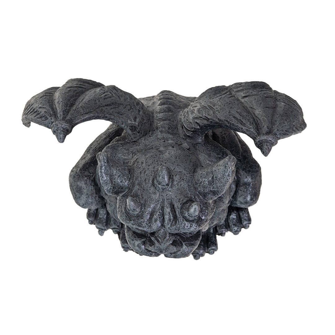 Top view of statue Medieval style gargoyle sculpture tabletop size