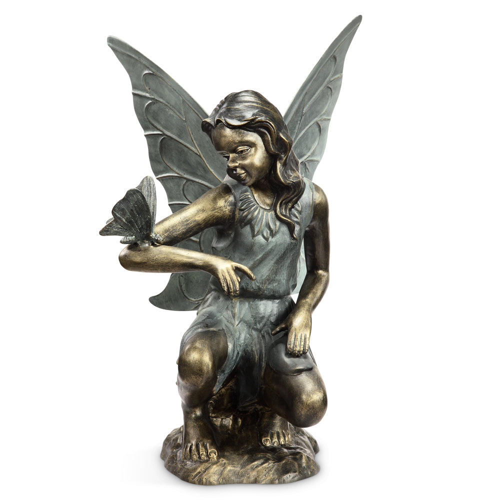 Grace Garden Sculpture Fairy and Butterfly aluminum statue