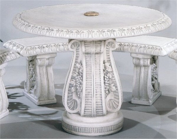 Grape Leaf Garden Cement Table