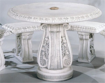 Grape Leaf Garden Cement Table