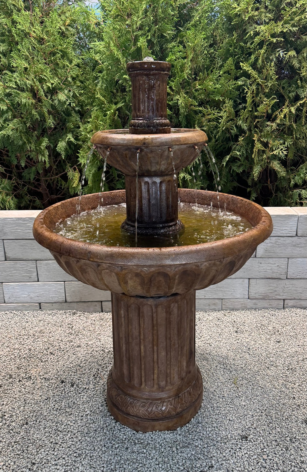 Grecian Column Fluted Fountain