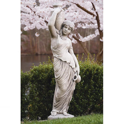 Grecian Woman Plumbed Rebecca Garden Water Feature Statue 53" High