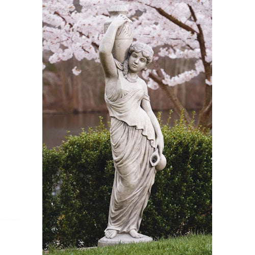 Grecian Woman Plumbed Rebecca Garden Water Feature Statue 53" High