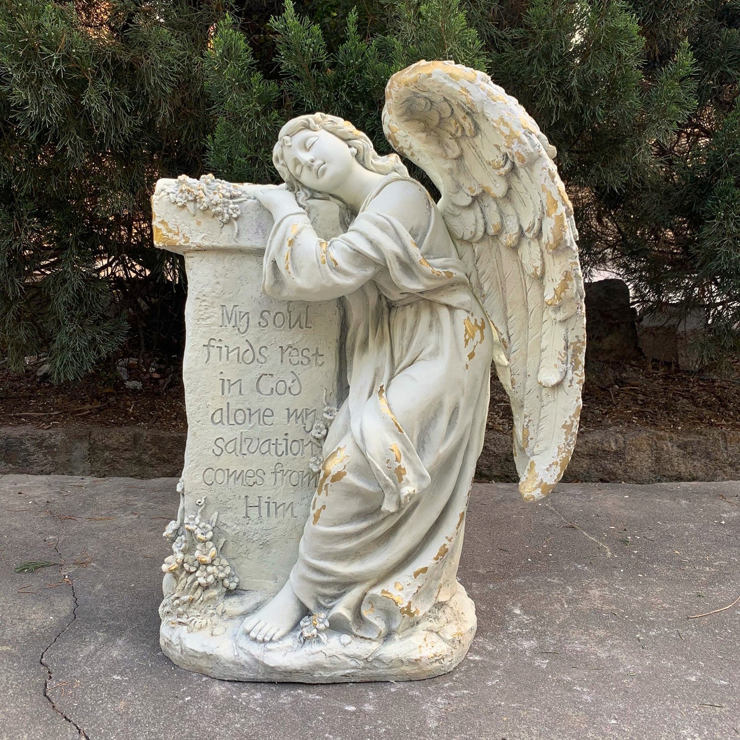 Mourning Angel Religious Memorial Statue for Garden or Cemetery Sculpture large scale