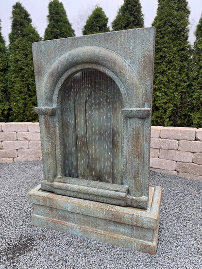 Grotto Falling Diamonds Fountain with Light 42 inches high Arched and Square shape