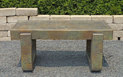 Minimalist garden bench for Zen and Japanese gardens Architectural cast stone