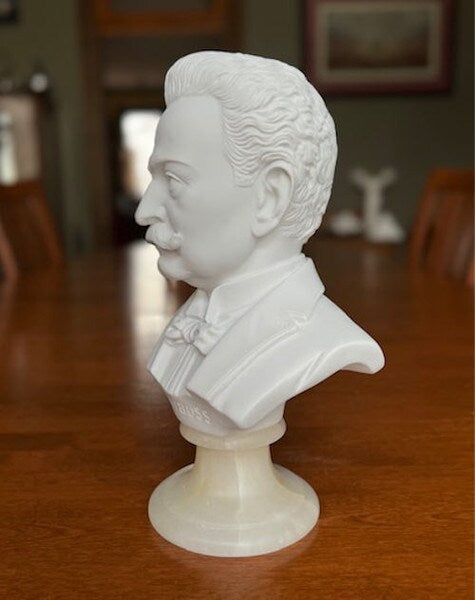 Head Johann  Strauss Bust Marble Statue Portrait Conductor Pianist