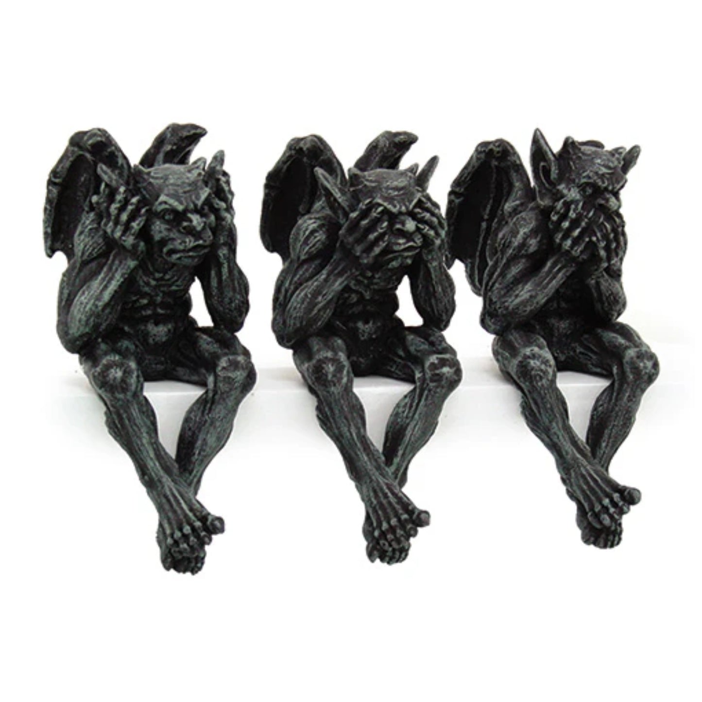 Hear, See, and Speak No Evil Gargoyles Set