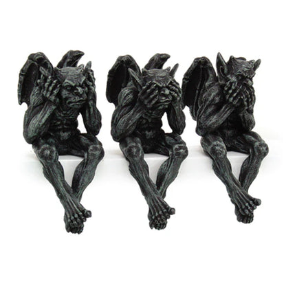 Hear, See, and Speak No Evil Gargoyles Set