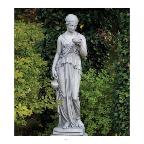 Sculpture Life Size Hebe the Goddess of Youth by Bertel Thorvaldsen Piped Fountain Statue