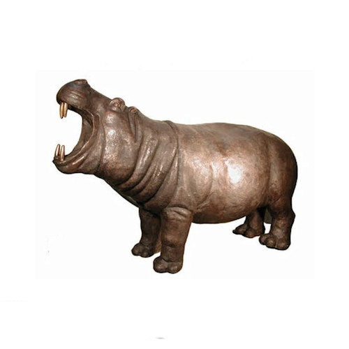 life size bronze Hippopotamus Giant Statue Garden Zoo Parks Sculpture