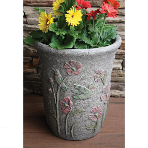 Hummingbird Cement Garden Planter