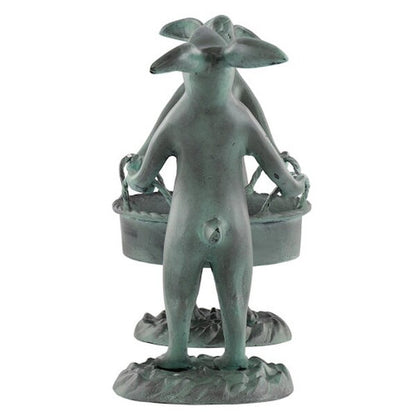 Caddy Bunny Plant Holder Sculptural Art Rabbits Statuary for Pots art