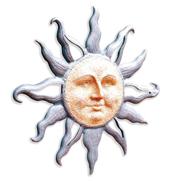 Rising Sun Wall Plaque Rays Hanging Aluminum Sculpture Statue art