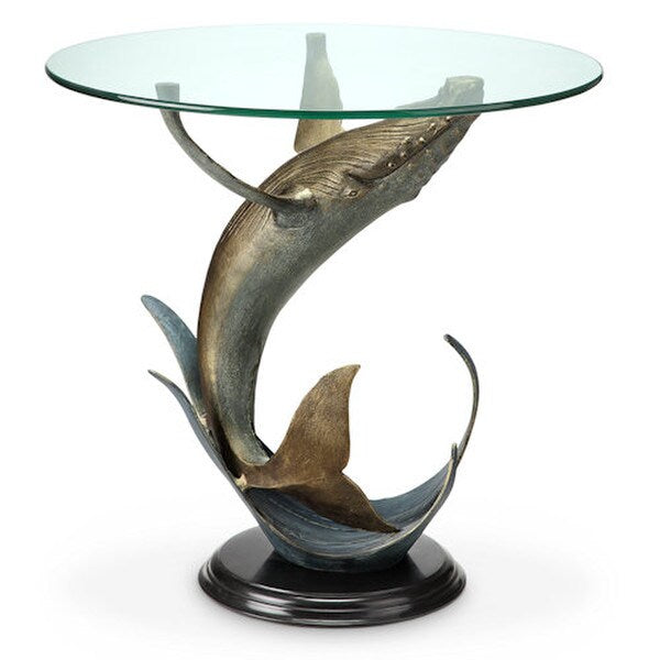 Whale Sculptural Side Table hand-sculpted and finished to perfection