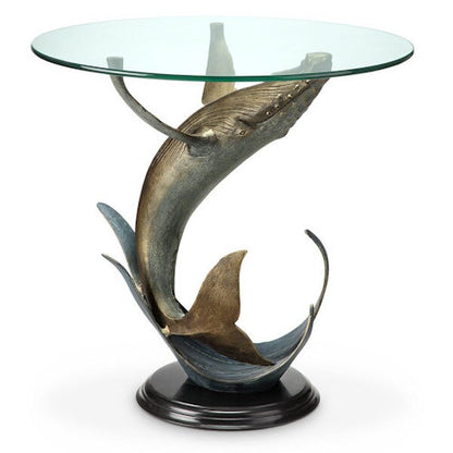 Whale Sculptural Side Table hand-sculpted and finished to perfection
