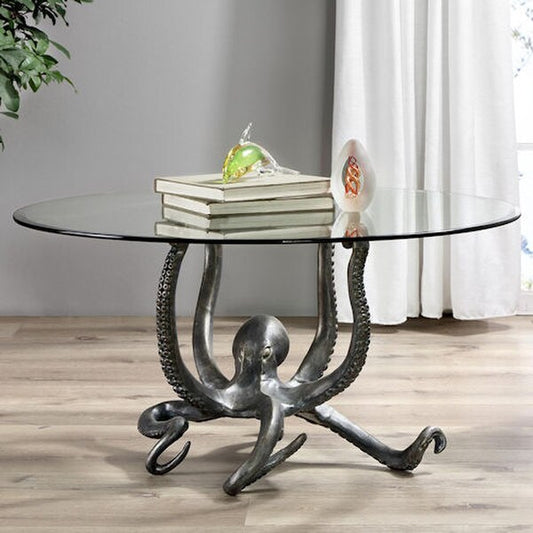 Fun Octopus Coffee Table Cocktail Sculptural tentacles Hold Glass Top